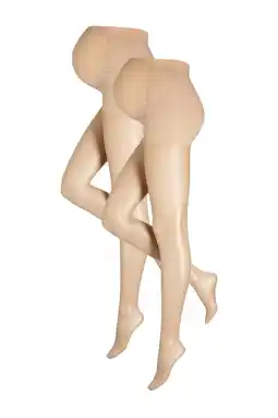 Wehkamp whkmp's own zwangerschapspanty 15 denier set van 2-beige aanbieding