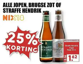 MCD Supermarkt Alle Jopen, Brugse Zot Of Straffe Hendrik 25% Korting aanbieding