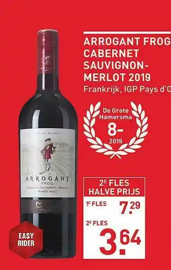 Gall & Gall Arrogant Frog Cabernet Sauvignon-Merlot 2019 Frankrijk, IGP Pays D'Oc aanbieding