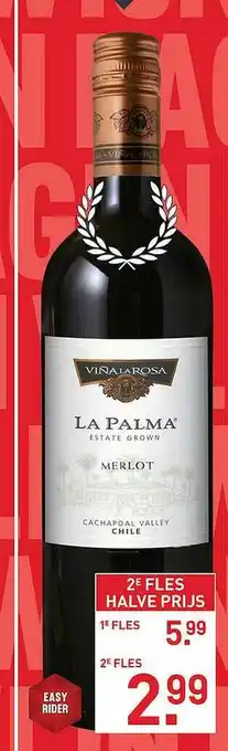 Gall & Gall Viña La Rosa La Palma Estate Grown Merlot Cachapoal Valley Chille aanbieding