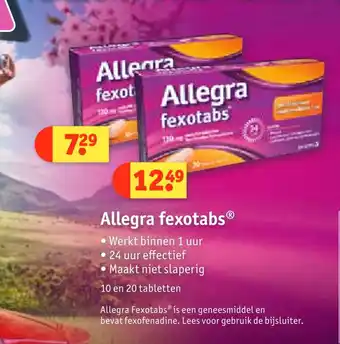 Kruidvat Allegra fexotabs aanbieding