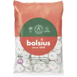 De Online Drogist Bolsius Theelicht Wit 8 Uur aanbieding