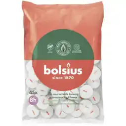 De Online Drogist Bolsius Theelicht Wit 8 Uur aanbieding