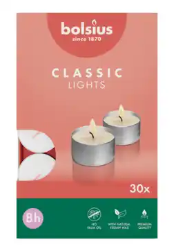 De Online Drogist Bolsius Theelicht Classic Lights Wit 8 Uur aanbieding