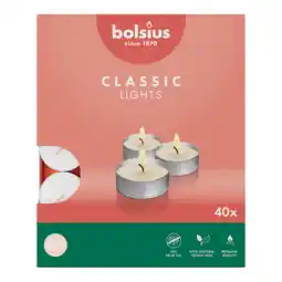 De Online Drogist Bolsius Theelicht Classic Lights Wit 6 Uur aanbieding