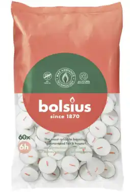 De Online Drogist Bolsius Theelicht Wit 6 Uur aanbieding