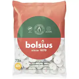 De Online Drogist Bolsius Theelicht Wit 4 Uur aanbieding