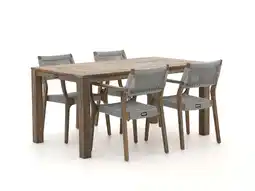 Kees Smit ROUGH-L Rope/ROUGH-S 160cm dining tuinset 5-delig stapelbaar aanbieding