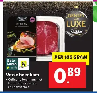 Lidl Verse Beenham per 100 gram aanbieding