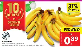 Lidl Bananen per kilo aanbieding