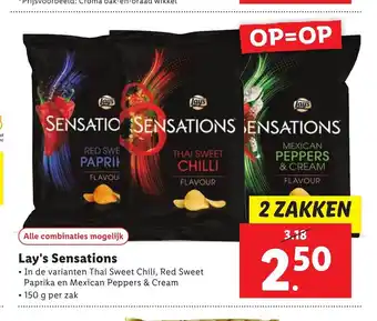 Lidl Lay's Sensations 2 Zakken aanbieding