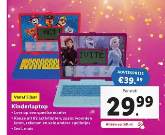 Lidl Kinderlaptop aanbieding