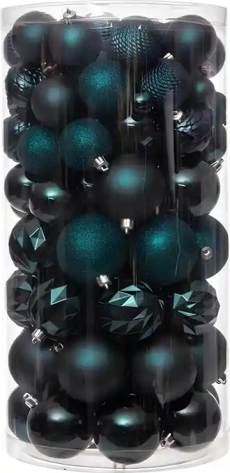 Intratuin Intratuin kerstbal Flint box groen D 4 / 6 / 8 cm 100-delig aanbieding
