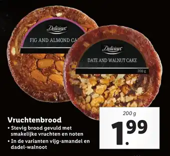 Lidl Vruchtenbrood 200g aanbieding