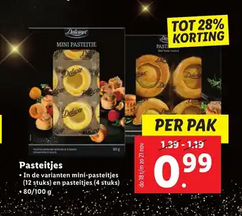 Lidl Pasteitjes per pak aanbieding