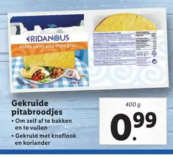 Lidl Gekruide Pitabroodjes 400g aanbieding