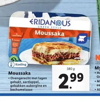 Lidl Moussaka 380g aanbieding