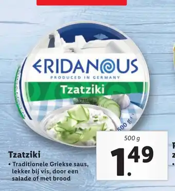 Lidl Tzatziki 500g aanbieding