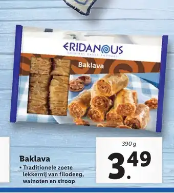 Lidl Baklava 390g aanbieding