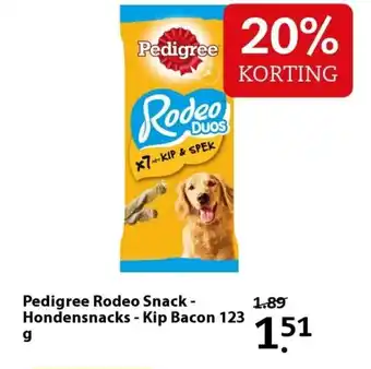 Pets Place Pedigree Rodeo Snack 123g aanbieding