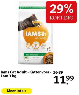 Boerenbond Iams Cat Adult - Kattenvoer - Lam 3 kg aanbieding