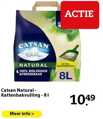 Boerenbond Catsan Natural - Kattenbakvulling - 8 l aanbieding