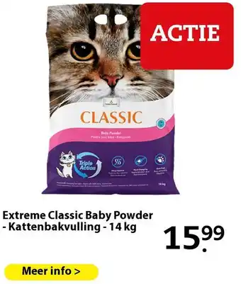 Boerenbond Extreme Classic Baby Powder - Kattenbakvulling - 14 kg aanbieding