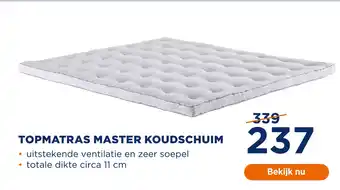 TotaalBED Topmatras master koudschuim aanbieding