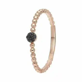 Lucardi 14K rosegouden ring 7 zwarte diamanten 0,025ct bol aanbieding