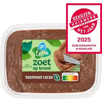 Albert Heijn AH Terra Plantaardig zoet op brood hazelnoot aanbieding