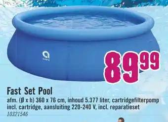 Hornbach Fast set pool aanbieding