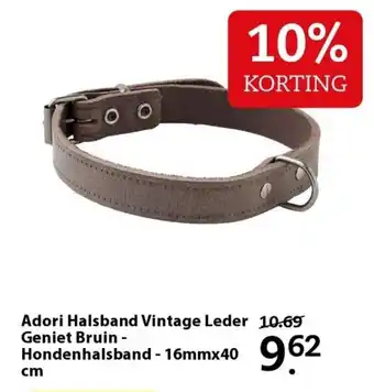 Pets Place Adori Halsband Vintage leder 16mm*40cm aanbieding