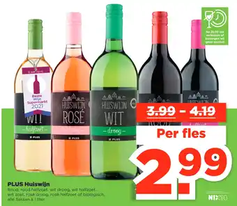 PLUS PLUS Huiswijn 1liter aanbieding