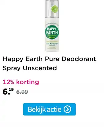 Plein.nl Happy earth pure deodorant spray aanbieding