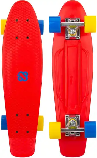 Bol.com Nijdam FlipGrip Skateboard - Sunset Cruiser - Rood aanbieding