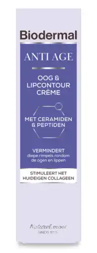 De Online Drogist Biodermal Anti Age Oog & Lipcontour Crème aanbieding