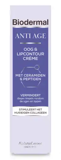 De Online Drogist Biodermal Anti Age Oog & Lipcontour Crème aanbieding