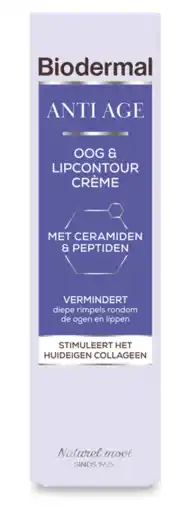 De Online Drogist Biodermal Anti Age Oog & Lipcontour Crème aanbieding