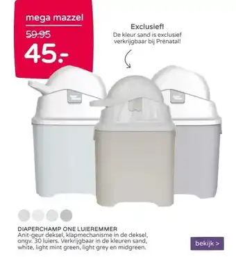 Prenatal DIAPERCHAMP ONE LUIEREMMER aanbieding