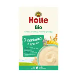 De Online Drogist Holle Volkoren Graanpap 3 -Granen Bio aanbieding