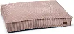Intratuin Designed by Lotte hondenkussen Ribbed roze 100 x 70 x 15 cm aanbieding