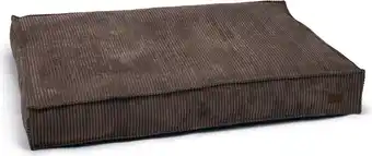 Intratuin Designed by Lotte hondenkussen Ribbed bruin 120 x 80 x 15 cm aanbieding