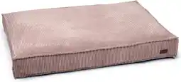 Intratuin Designed by Lotte hondenkussen Ribbed roze 120 x 80 x 15 cm aanbieding