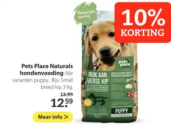 Pets Place Pets Place naturals hondenvoeding 3kg aanbieding