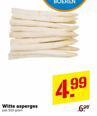 Coop Witte asperges 500g aanbieding