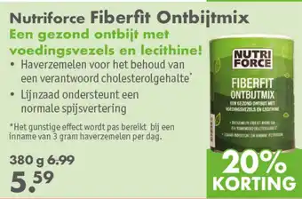 Gezond & Wel Nutriforce Fiberfit Ontbijtmix aanbieding