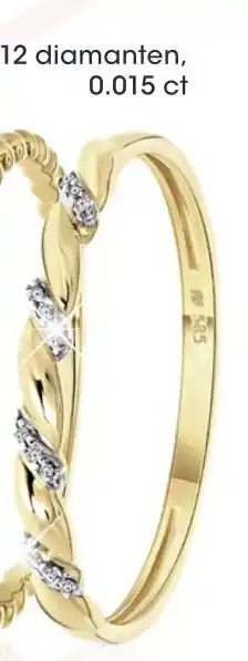 Lucardi Gouden ring met diamant aanbieding