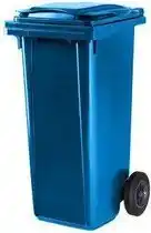 Bol.com Kliko Kunststof Afval Rolcontainer Mini container - 120 l - Blauw aanbieding