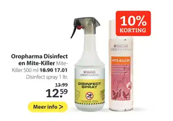 Pets Place Oropharma disinfect en mite-killer 1liter aanbieding