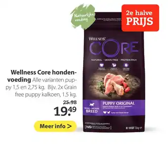 Pets Place Wellness core hondenvoeding 2,75kg aanbieding